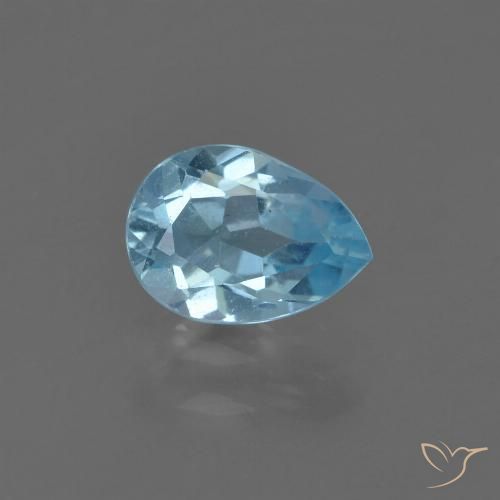 0.88ct Natürlicher Swiss Blue Topas, Birnenform, VS