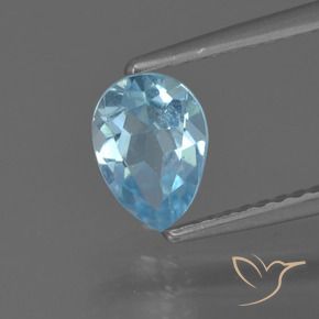 9,17 ctw natürlicher Swiss Blue Topas, Birnenform, VS