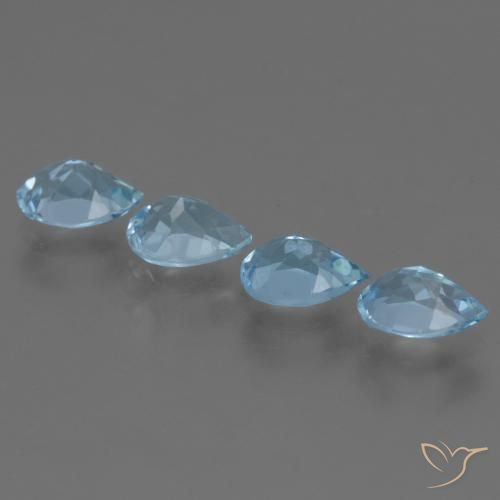 3.49 ct natürliche Himmerlblau Topas-Edelsteine, Birnenform, VVS-VS