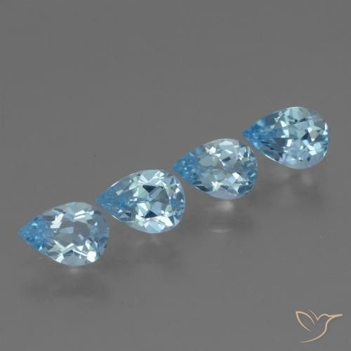 2.79ctw Natürlicher Swiss Blue Topas, Birnenform, VVS-VS