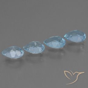 3.12 ct natürliche Himmerlblau Topas-Edelsteine, Birnenform, VVS-VS