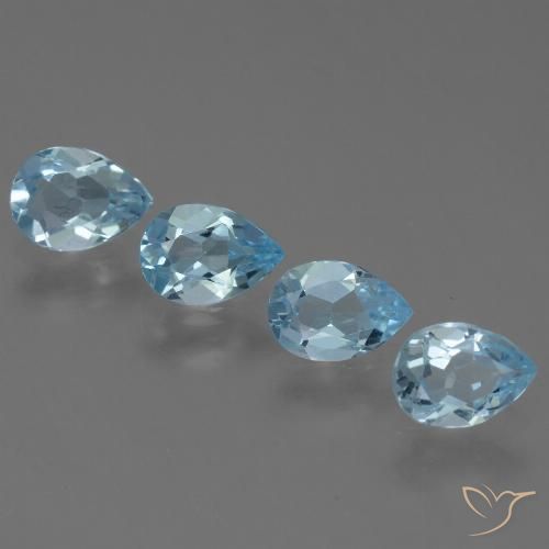 2.80ctw Natürlicher Himmerlblau Topas, Birnenform, VVS-VS