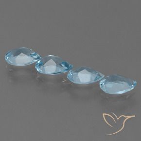2.80 ct natürliche Himmerlblau Topas-Edelsteine, Birnenform, VVS-VS