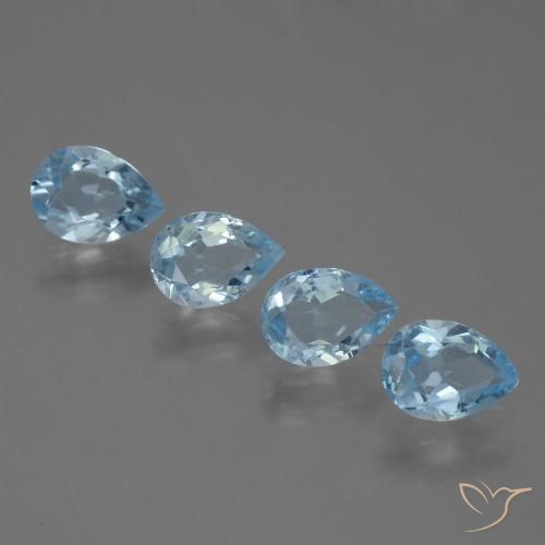 3.02ctw Natürlicher Himmerlblau Topas, Birnenform, VVS-VS
