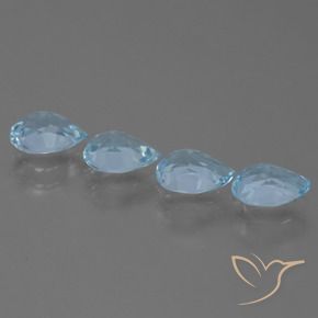 3.02 ct natürliche Himmerlblau Topas-Edelsteine, Birnenform, VVS-VS