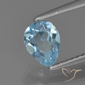 9,17 ctw natürlicher Swiss Blue Topas, Birnenform, VS