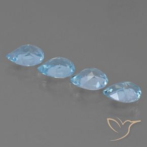 3.15 ct natürliche Himmerlblau Topas-Edelsteine, Birnenform, VVS-VS