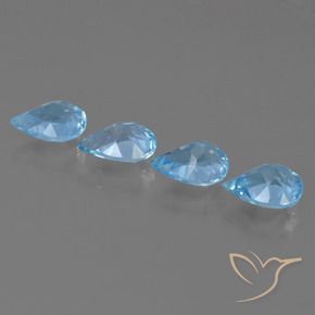 3.12 ct natürliche Himmerlblau Topas-Edelsteine, Birnenform, VVS-VS