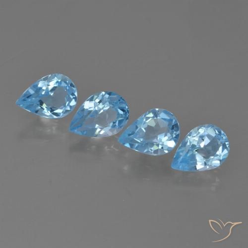 2.83ctw Natürlicher Himmerlblau Topas, Birnenform, VVS-VS
