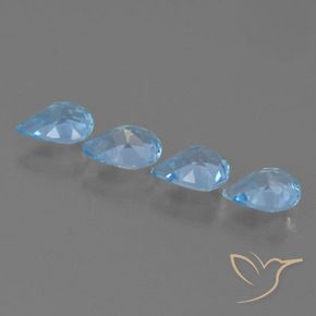 2.83 ct natürliche Himmerlblau Topas-Edelsteine, Birnenform, VVS-VS