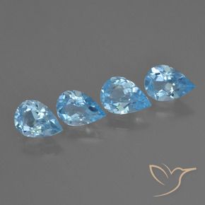 2.61 ct natürliche Himmerlblau Topas-Edelsteine, Birnenform, VVS-VS