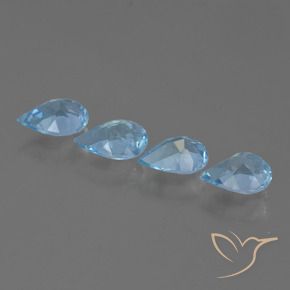 2.61 ct natürliche Himmerlblau Topas-Edelsteine, Birnenform, VVS-VS