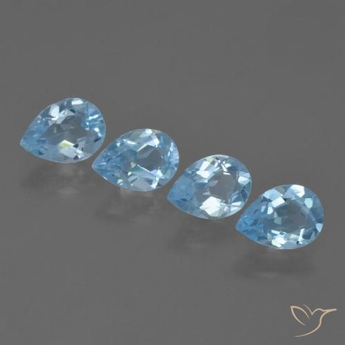 3.04ctw Natürlicher Himmerlblau Topas, Birnenform, VVS-VS