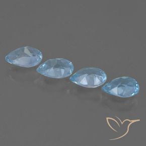 3.04 ct natürliche Himmerlblau Topas-Edelsteine, Birnenform, VVS-VS