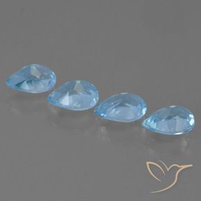 3.35 ct natürliche Himmerlblau Topas-Edelsteine, Birnenform, VVS-VS