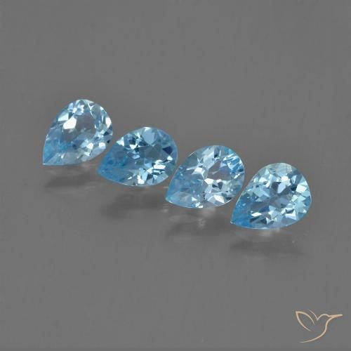 2.87ctw Natürlicher Swiss Blue Topas, Birnenform, VVS-VS