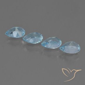 3.39 ct natürliche Himmerlblau Topas-Edelsteine, Birnenform, VVS-VS