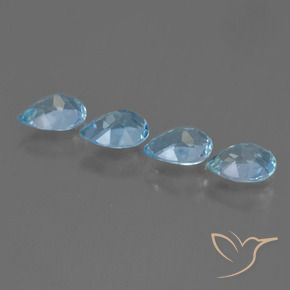 3.09 ct natürliche Swiss Blue Topas-Edelsteine, Birnenform, VVS-VS