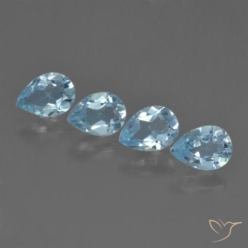 3.16ctw Natürlicher Himmerlblau Topas, Birnenform, VVS-VS
