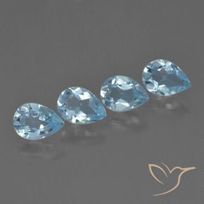 3.16 ct natürliche Himmerlblau Topas-Edelsteine, Birnenform, VVS-VS