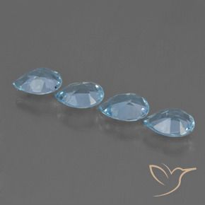3.16 ct natürliche Himmerlblau Topas-Edelsteine, Birnenform, VVS-VS