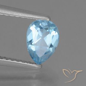 9,17 ctw natürlicher Swiss Blue Topas, Birnenform, VS