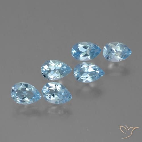 2.80 ct natürliche Himmerlblau Topas-Edelsteine, Birnenform, VS