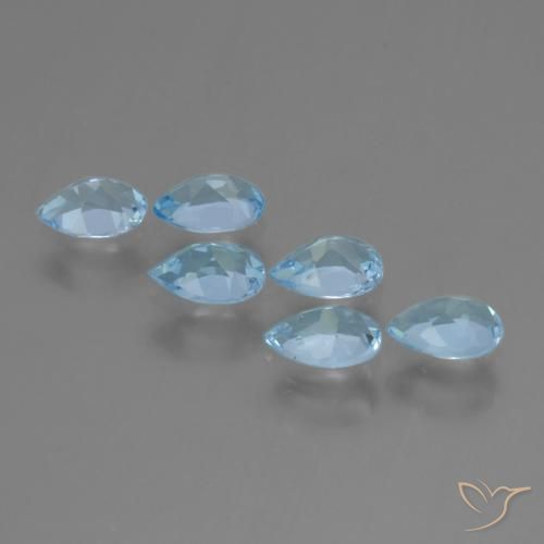 2.80 ct natürliche Himmerlblau Topas-Edelsteine, Birnenform, VS