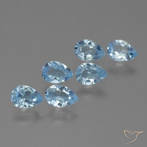 2.93ctw Natürlicher Swiss Blue Topas, Birnenform, VVS-VS