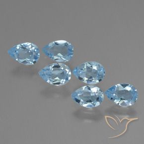 3.28 ct natürliche Himmerlblau Topas-Edelsteine, Birnenform, VS