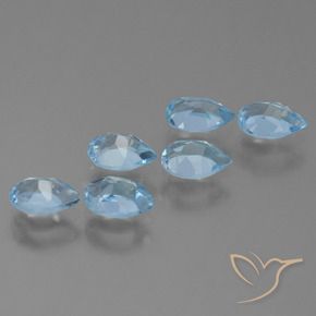 3.28 ct natürliche Himmerlblau Topas-Edelsteine, Birnenform, VS