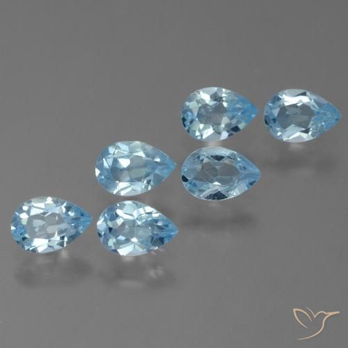2.88ctw Natürlicher Himmerlblau Topas, Birnenform, VS