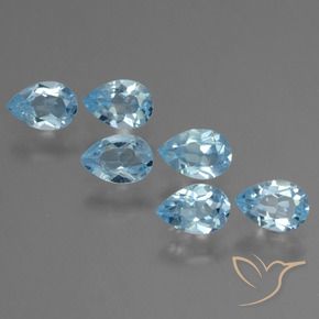 2.88 ct natürliche Himmerlblau Topas-Edelsteine, Birnenform, VS