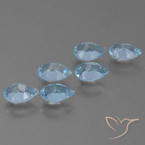 2.88 ct natürliche Himmerlblau Topas-Edelsteine, Birnenform, VS