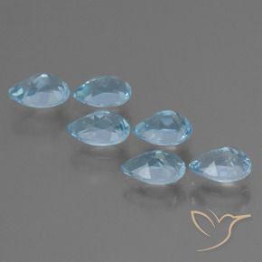 3.20 ct natürliche Swiss Blue Topas-Edelsteine, Birnenform, VS
