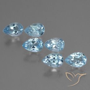 3.28 ct natürliche Himmerlblau Topas-Edelsteine, Birnenform, VS