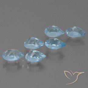 3.28 ct natürliche Himmerlblau Topas-Edelsteine, Birnenform, VS
