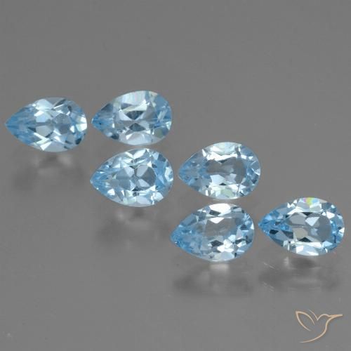 2.89ctw Natürlicher Swiss Blue Topas, Birnenform, VS
