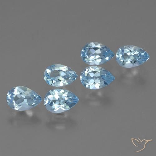 3.13ctw Natürlicher Swiss Blue Topas, Birnenform, VS