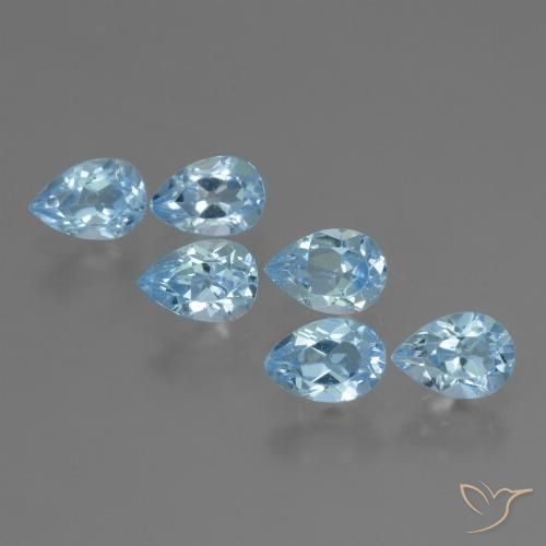 3.69ctw Natürlicher Swiss Blue Topas, Birnenform, VS