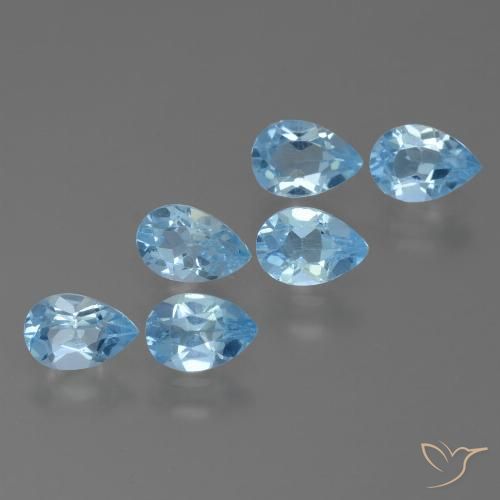 2.93ctw Natürlicher Himmerlblau Topas, Birnenform, VS