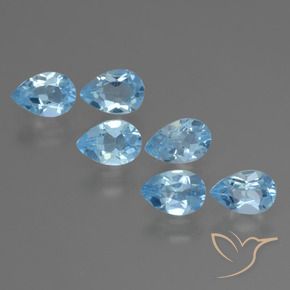 2.93 ct natürliche Himmerlblau Topas-Edelsteine, Birnenform, VS