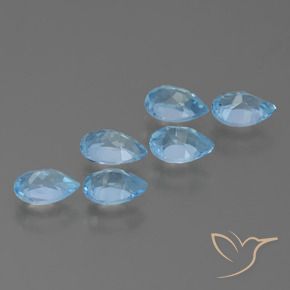 2.93 ct natürliche Himmerlblau Topas-Edelsteine, Birnenform, VS
