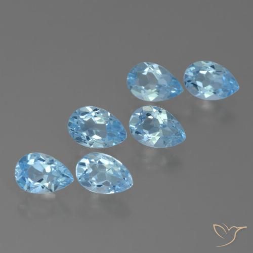 3.15ctw Natürlicher Swiss Blue Topas, Birnenform, VS