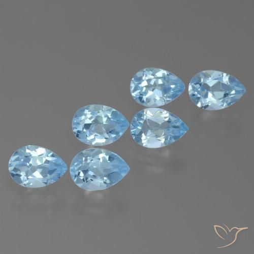 3.31ctw Natürlicher Himmerlblau Topas, Birnenform, VS