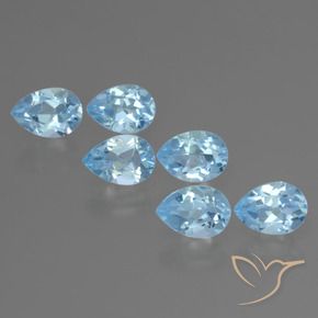 3.31 ct natürliche Himmerlblau Topas-Edelsteine, Birnenform, VS