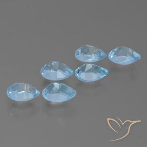 3.31 ct natürliche Himmerlblau Topas-Edelsteine, Birnenform, VS