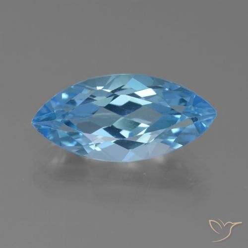 3.94ct Natürlicher Swiss Blue Topas, Marquise, VS