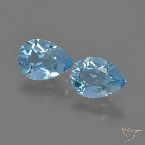 1.66ctw Natürlicher Swiss Blue Topas, Birnenform, VVS-VS