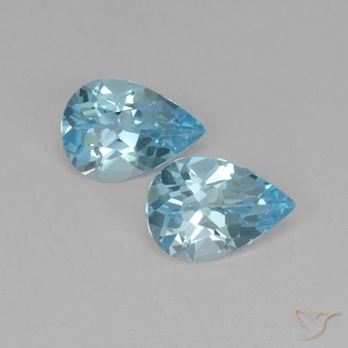 1.41ctw Natürlicher Himmerlblau Topas, Birnenform, VS